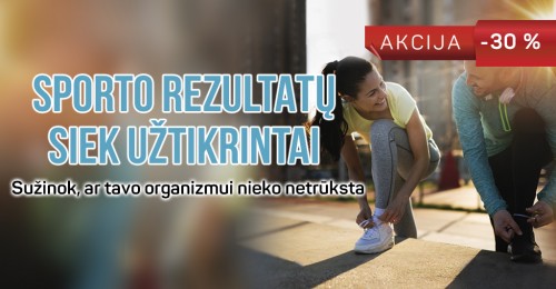 Akcija tyrimų programoms sportuojantiems Akcija tyrimų programoms sportuojantiems